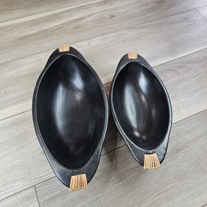 Decorative Oval Bowl 2 Set Handmade Pottery